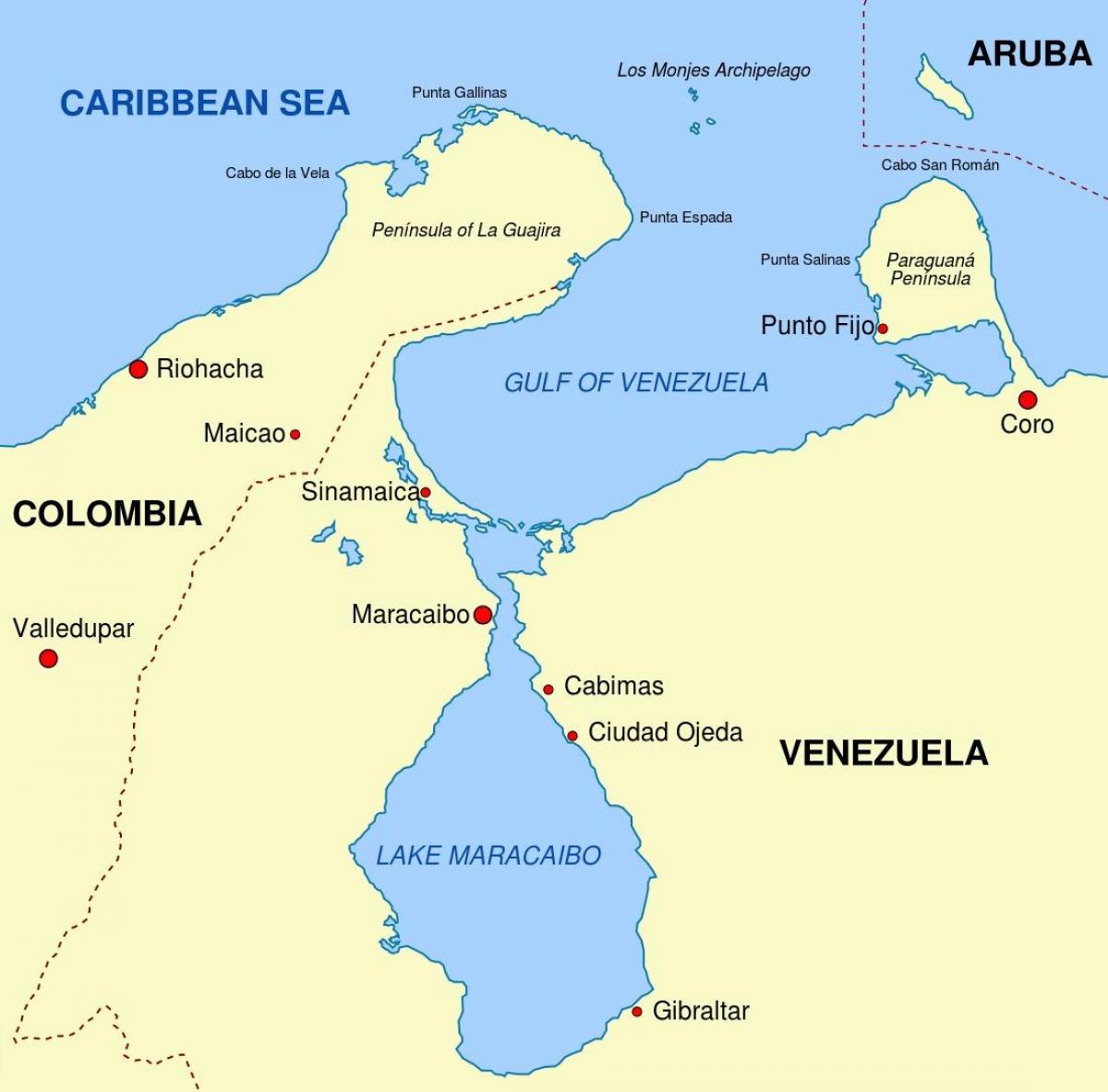 harta golful venezuela