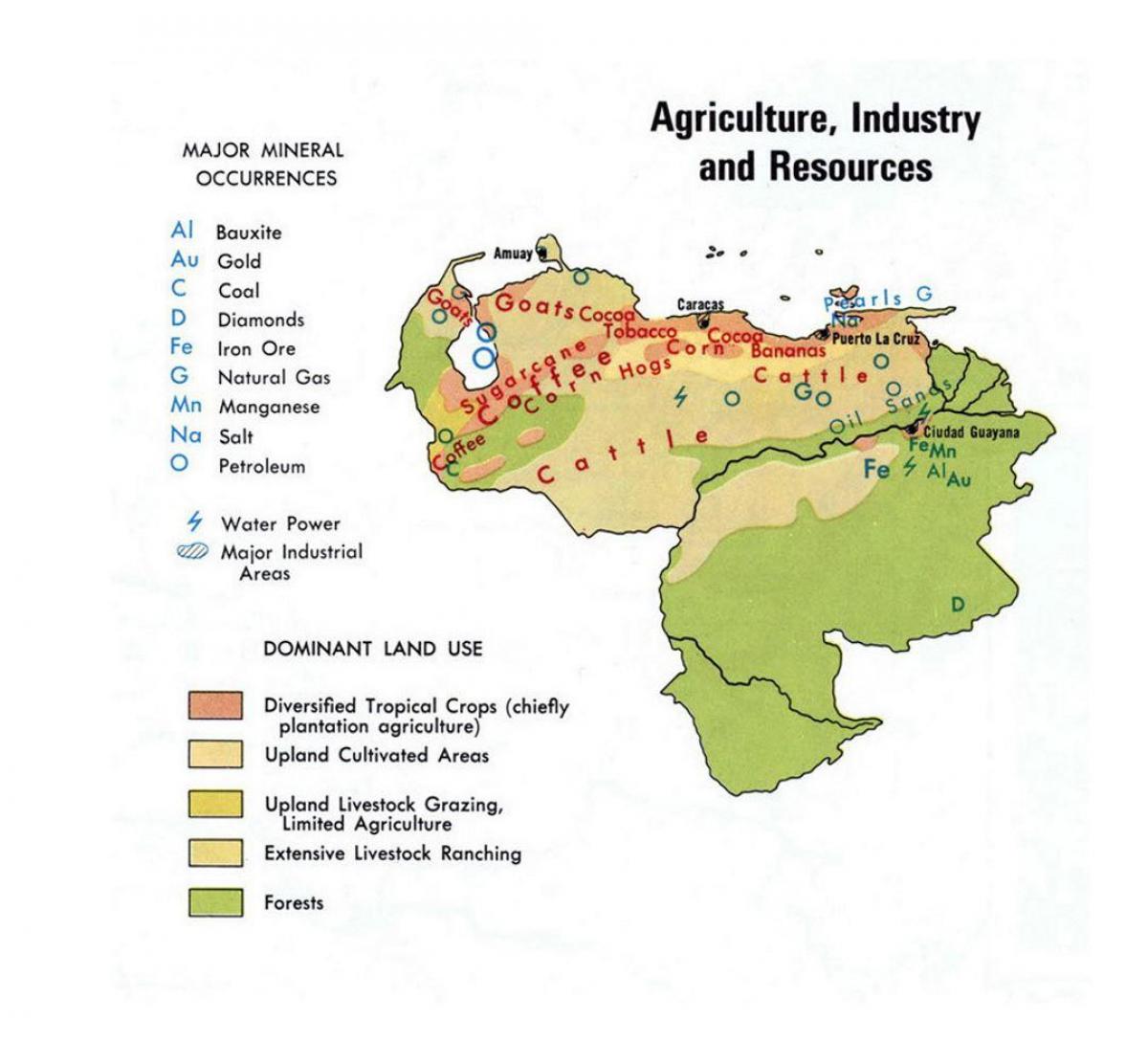 harta venezuela resurselor naturale