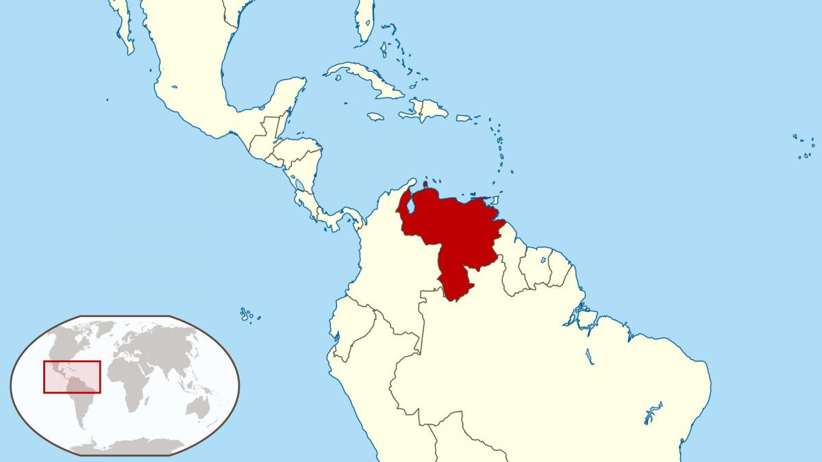 venezuela pe hartă a americii de sud