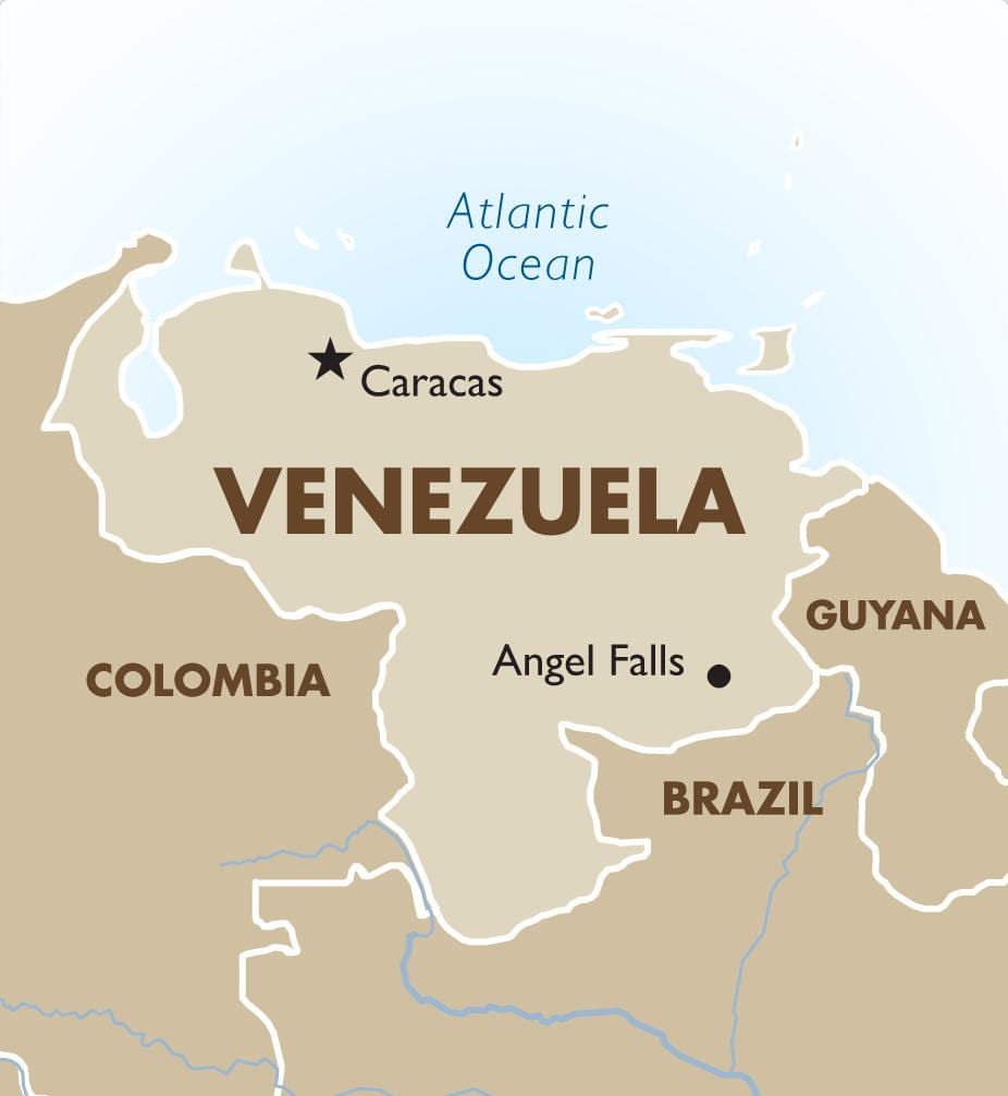 venezuela capital hartă