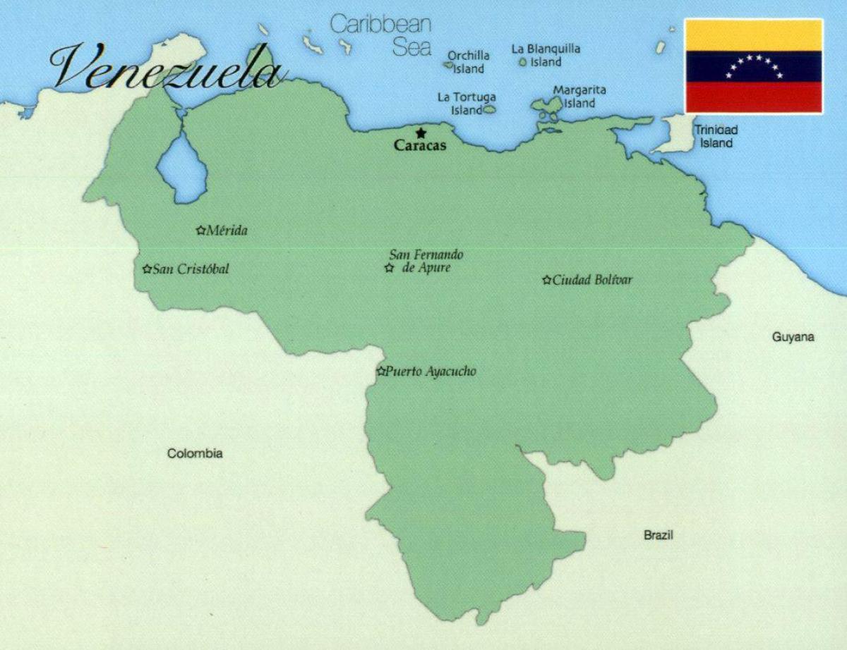 harta de venezuela, cu orașe