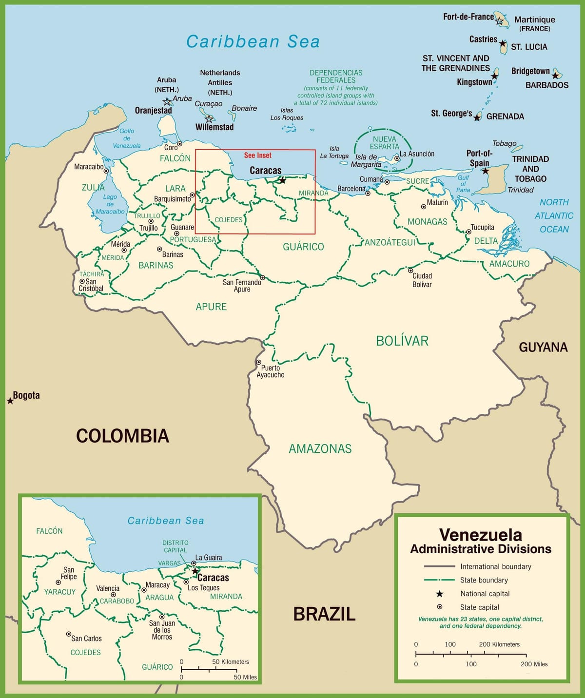 harta venezuela politice