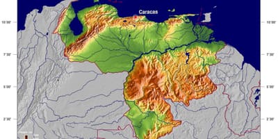 Harta fizică, harta din venezuela