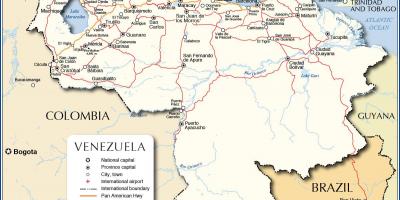 Harta detaliată a venezuelei