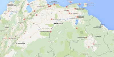 Harta venezuela aeroporturi