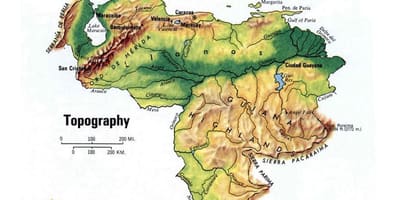 Harta venezuela topografice