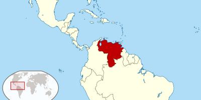 Venezuela pe hartă a americii de sud