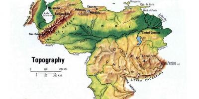Harta venezuela topografice