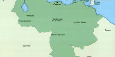 Harta de venezuela, cu orașe